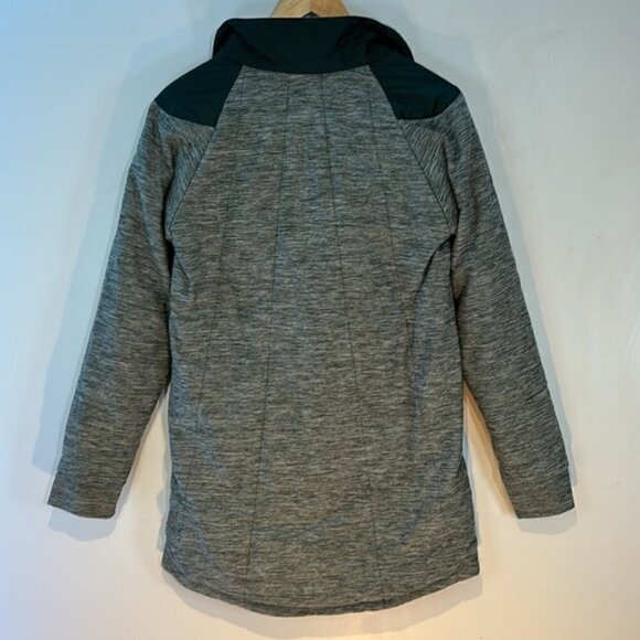 The North Face Women’s Long Pseudio Cowlneck Full Zip Green Puffer Jacket XS - Picture 7 of 12